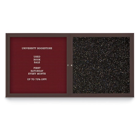 United Visual Products Corkboard, 42"x32", Keylime/Black UV4035PLUS-BLACK-KEYLIME